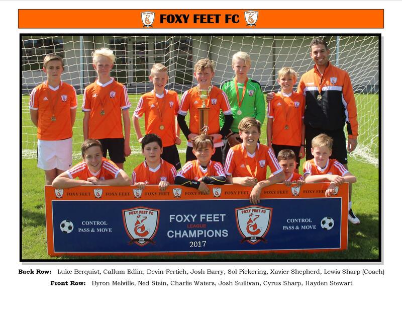 Foxy Feet FC soccer team 2017