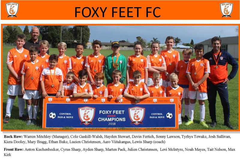 Foxy Feet FC soccer team 2018